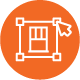 windows find your size icon in orange circle